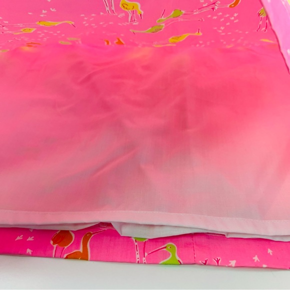 Lilly Pulitzer Pink Yellow Green Beachcomber Bird Print Rare Vintage Skirt - Picture 5 of 13